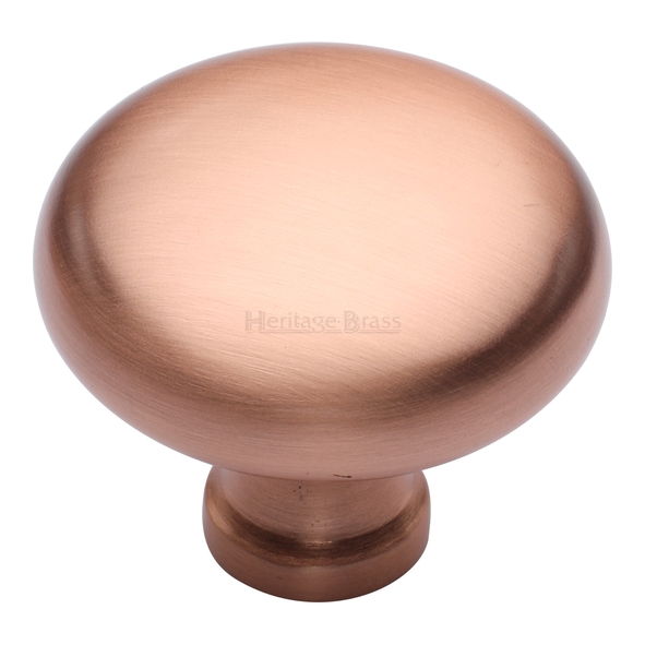 C113 38-SRG • 38 x 16 x 32mm • Satin Rose Gold • Heritage Brass Bun Cabinet Knob